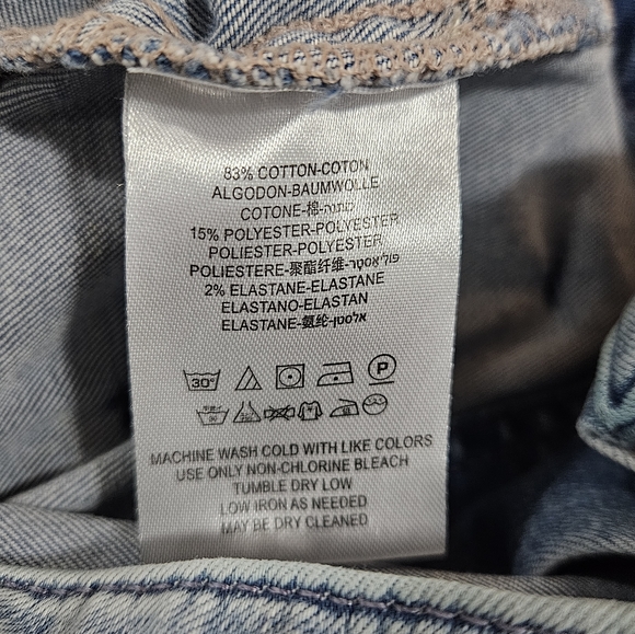 Free People Little Daisy Button Side Denim Skirt Size 6 - Picture 5 of 8